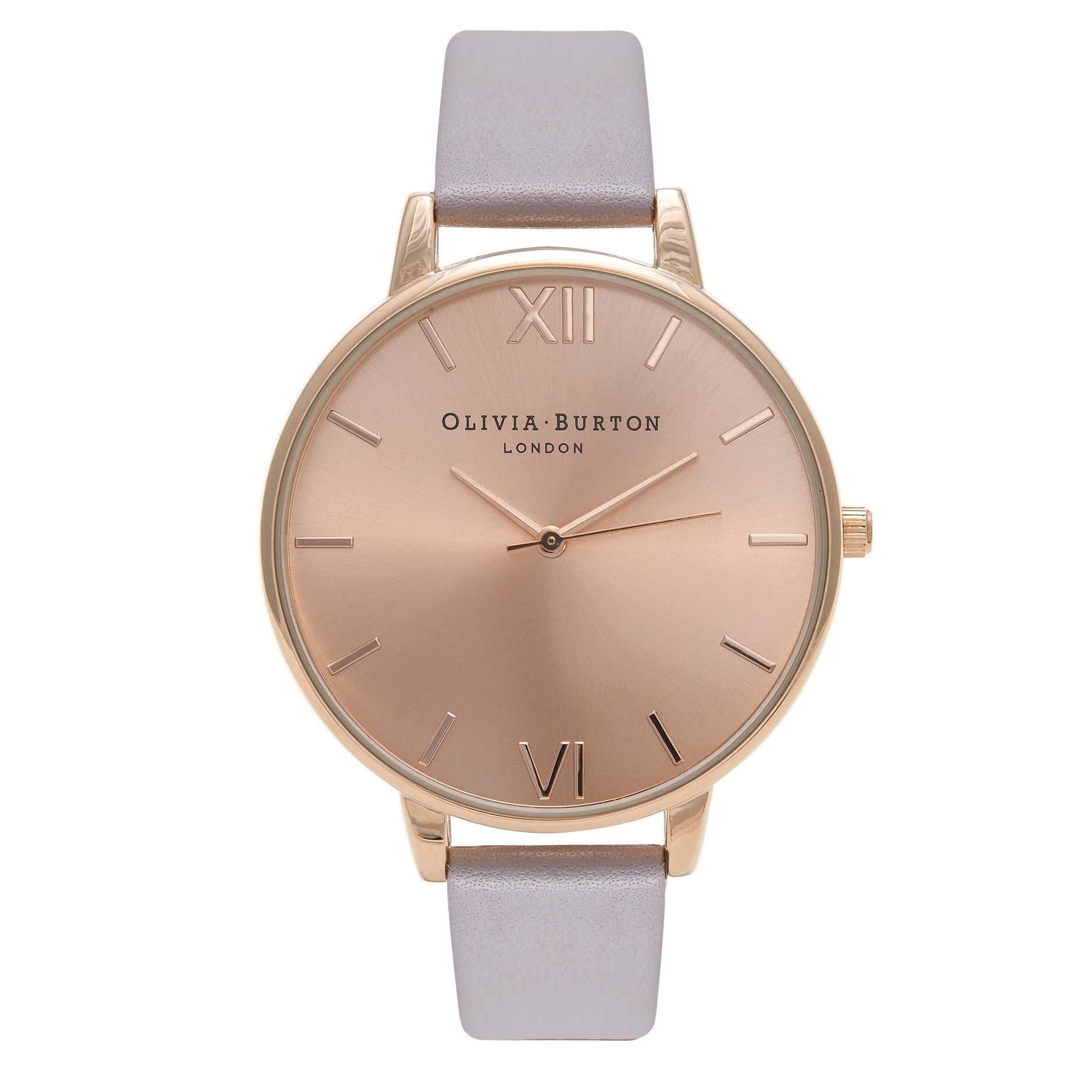 Montre Olivia Burton Big Dial Grey Lilac & Rosegold - PRECIOVS