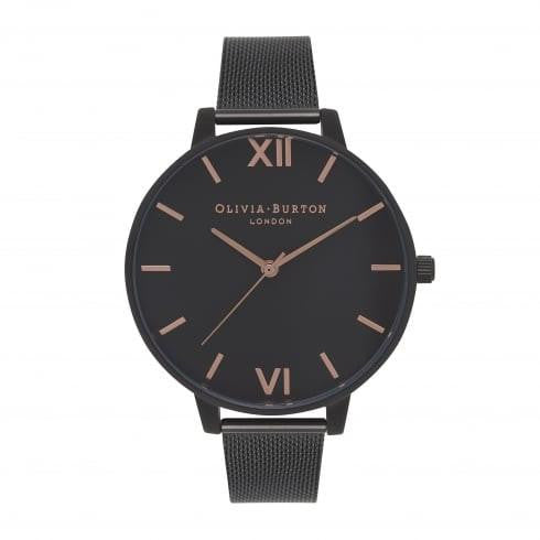 Montre Olivia Burton Big Dial After Dark Black Mesh IP OB15BD83 - PRECIOVS