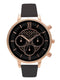 Montre Olivia Burton Chrono Detail Black Dial & Rose Gold - PRECIOVS