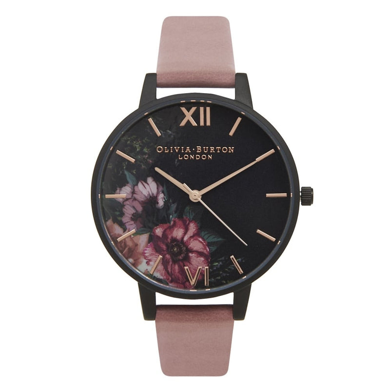 Montre Olivia Burton After Dark Floral Black, Rose & Rose Gold OB15FS60 - PRECIOVS