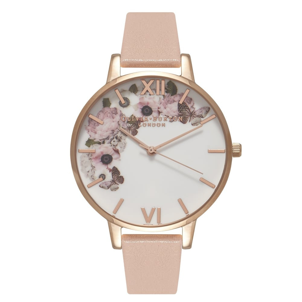 Montre Olivia Burton Enchanted Garden Dusty Pink, White & Rose Gold OB15WG10 - PRECIOVS
