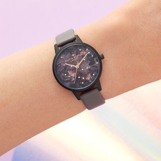 Montre Olivia Burton Celestial Vegan London Gray & Matte Black OB16AD50 - PRECIOVS