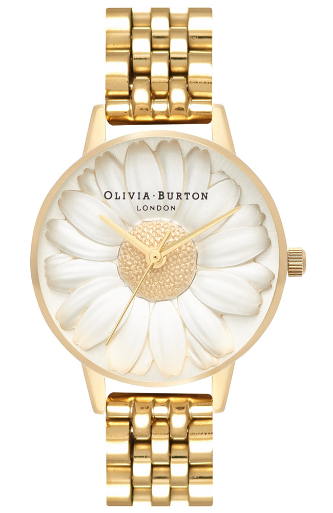 Montre Olivia Burton FLOWER SHOW 3D Daisy Gold Stainless Steel OB16FS100 - PRECIOVS