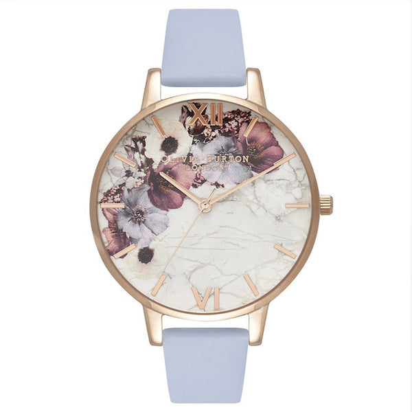 Montre Olivia Burton Marble Floral Chalk Blue & Rose Gold OB16MF10 - PRECIOVS