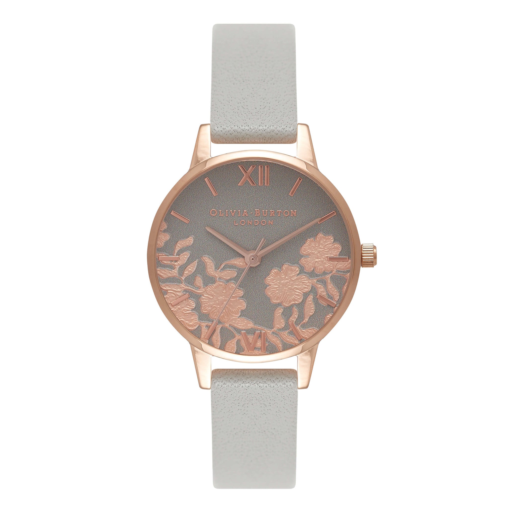 Montre Olivia Burton Lace Detail Midi Dial Grey & Rose gold - PRECIOVS