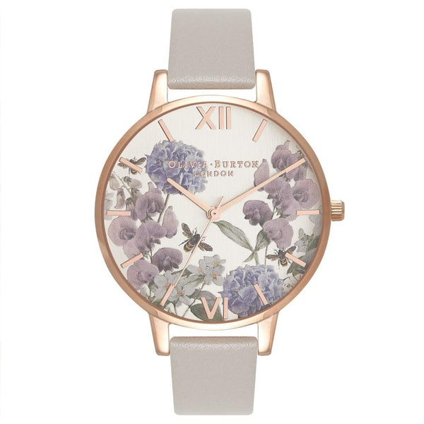 Montre Olivia Burton Parlour Bee Blooms Gris Or Rose OB16PL30 - PRECIOVS