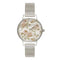 Montre Olivia Burton Midi Parlour Peony Floral Silver Mesh OB16PL33 - PRECIOVS