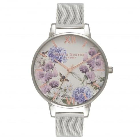 Montre Olivia Burton Parlour Bee Blooms Rose Gold & Silver Mesh OB16PL34 - PRECIOVS