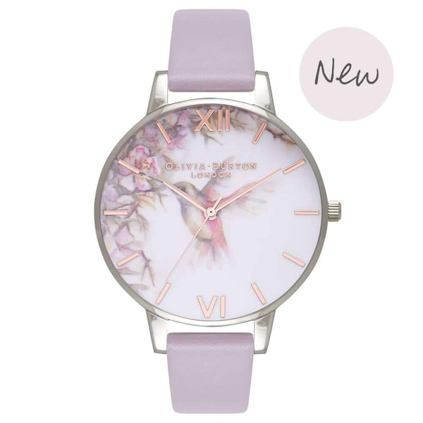 Montre Olivia Burton Painterly Prints Grey Lilac, Silver & Rose Gold OB16PP23 - PRECIOVS