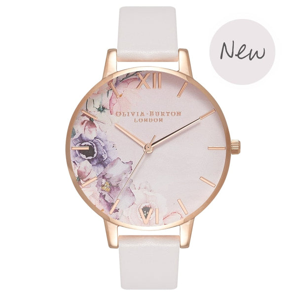 Montre Olivia Burton WATERCOLOUR FLORALS BLUSH & ROSE GOLD OB16PP31 - PRECIOVS
