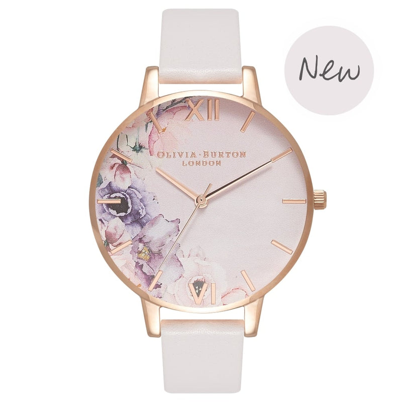 Montre Olivia Burton WATERCOLOUR FLORALS BLUSH & ROSE GOLD OB16PP31 - PRECIOVS