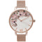 Montre Olivia Burton Winter Garden Rose Gold Mesh OB16WG18 - PRECIOVS