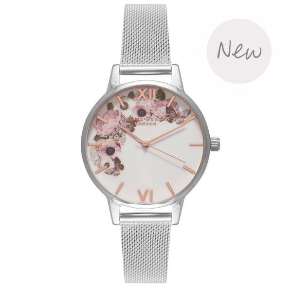 Montre Olivia Burton Signature Florals Silver Mesh OB16WG30 - PRECIOVS
