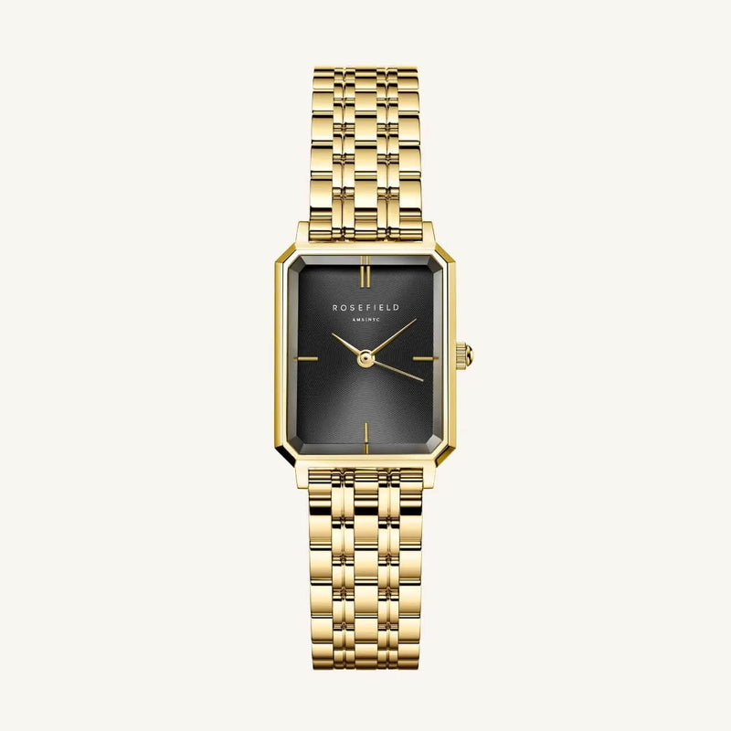 Montre Rosefield Octagon XS Noir Or O61 - PRECIOVS
