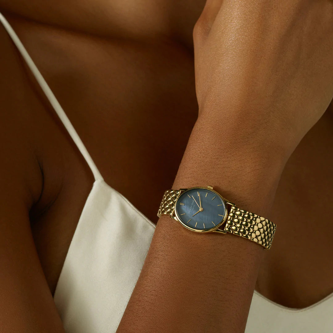 Montre Rosefield The Oval Noir Acier Or OV14 - PRECIOVS