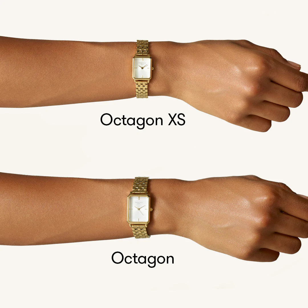 Montre Rosefield Octagon XS Noir Or O61 - PRECIOVS