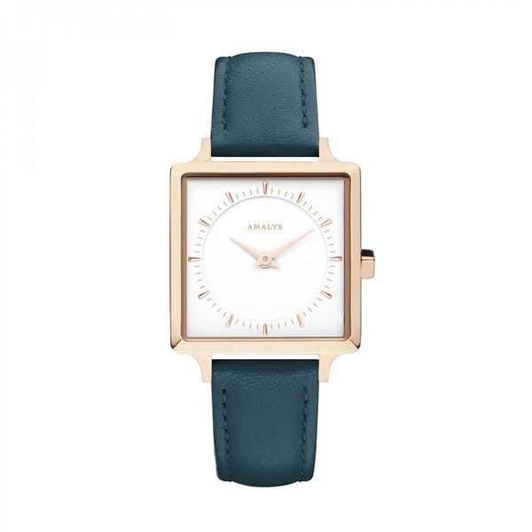 Montre Amalys Olivia Rose Gold/White Bleu pétrole - PRECIOVS