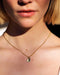 Collier Rosefield The Raye Pendentif Sunray et cristal Swarovski Gold J268 - PRECIOVS