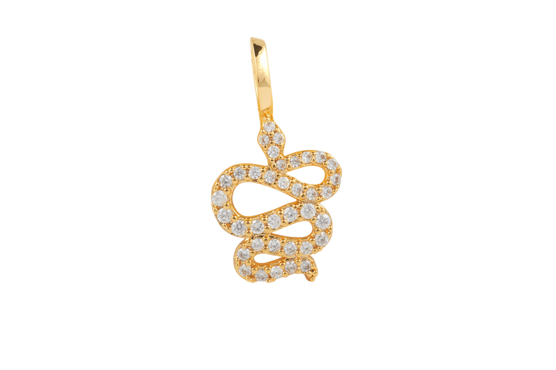 Pendentif MYA BAY serpent - pierres blanches PE-SE-01.G - PRECIOVS