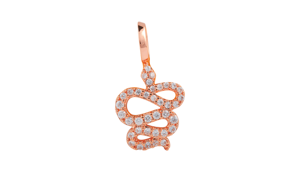 Pendentif MYA BAY serpent - pierres blanches PE-SE-01.P - PRECIOVS