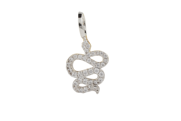 Pendentif MYA BAY serpent - pierres blanches PE-SE-01.S - PRECIOVS