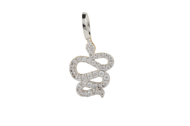 Pendentif MYA BAY serpent - pierres blanches PE-SE-01.S - PRECIOVS