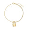 Bracelet PDPaola Bond argent plaqué or et pierres précieuses avec pendentif cadenas - PRECIOVS