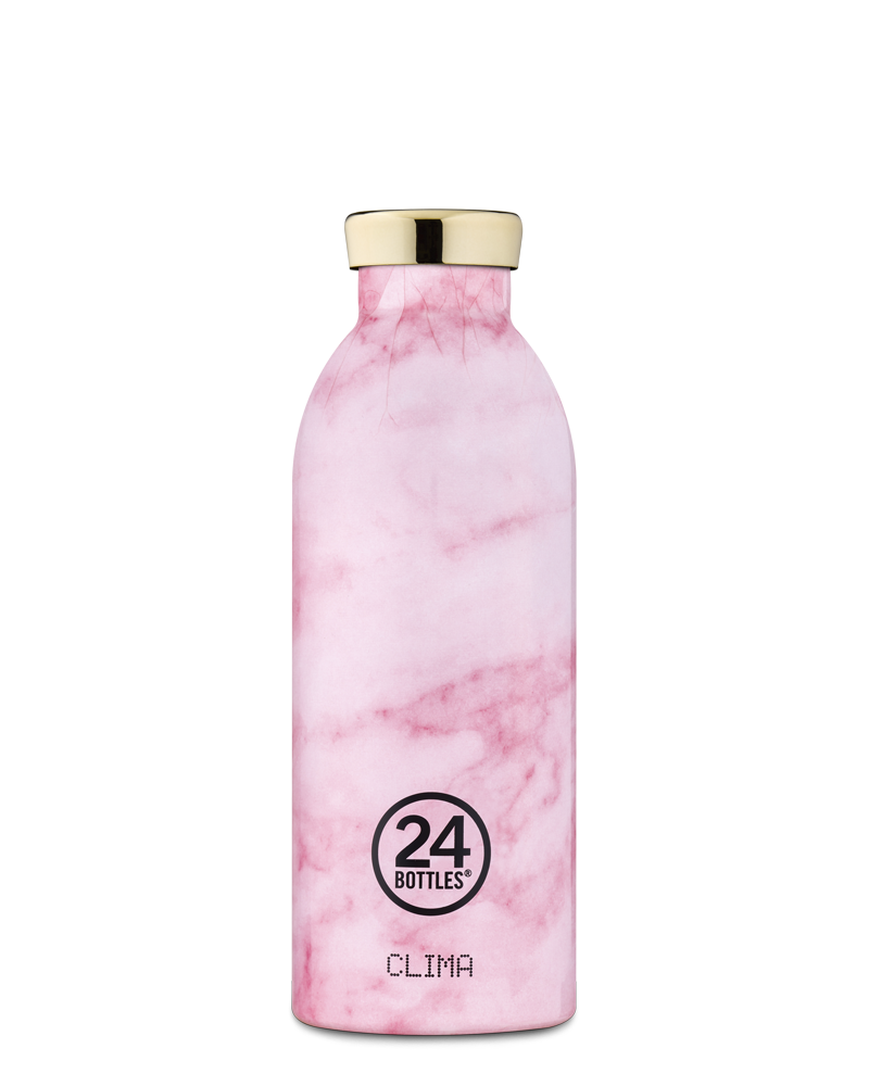 Bouteille réutilisable 24Bottles Clima Bottle Pink Marble 500ml - PRECIOVS