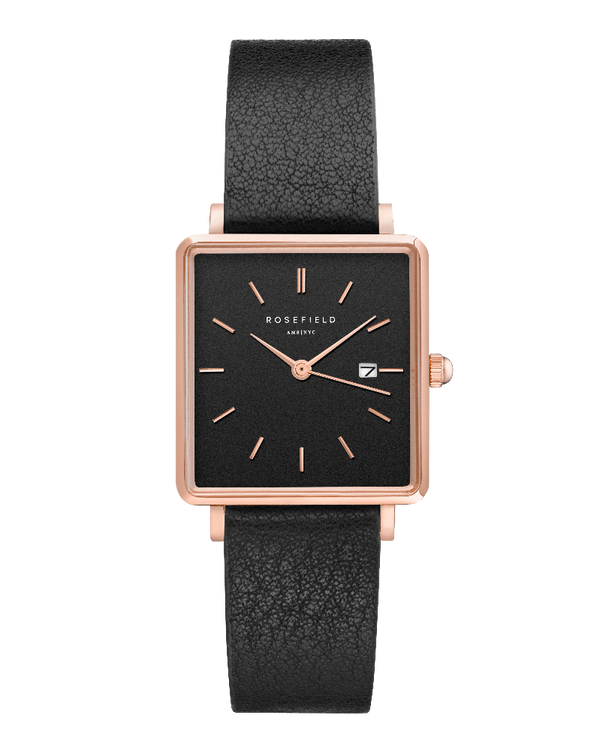 Montre Rosefield THE BOXY Noir Or Rose QBBR-Q10 - PRECIOVS