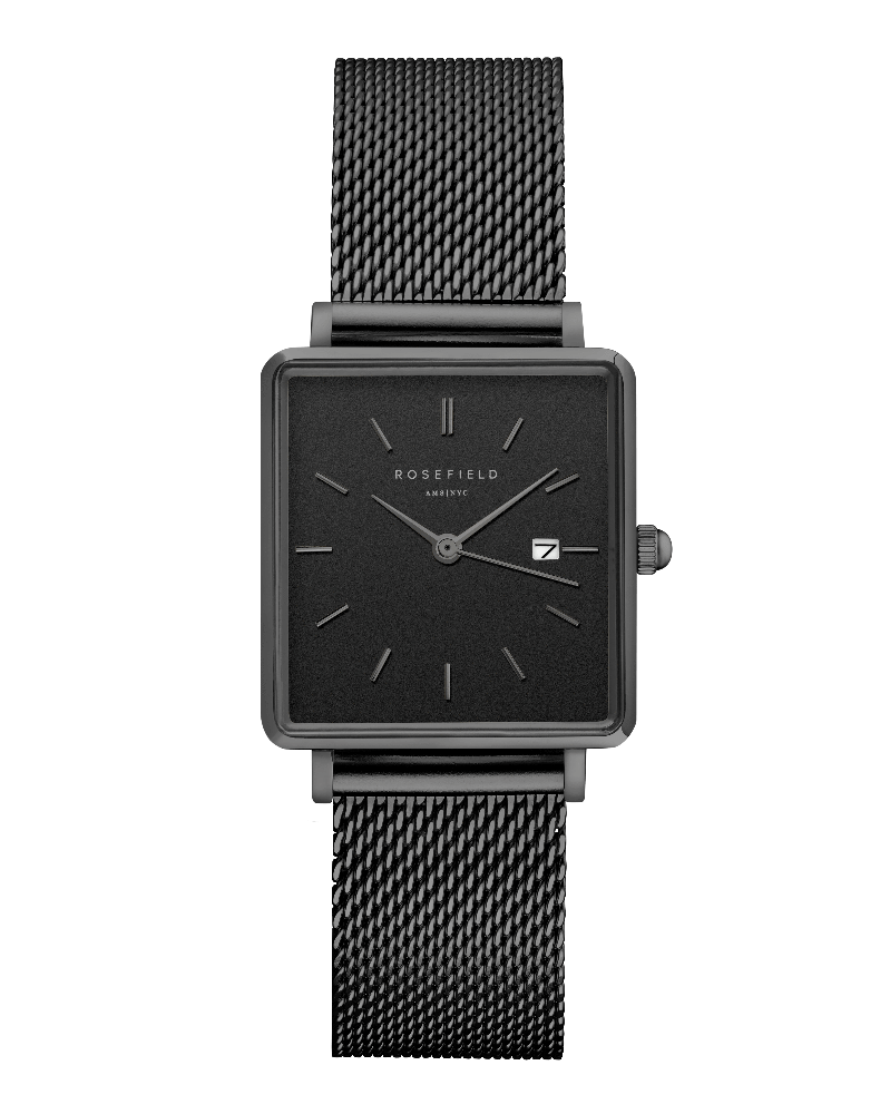 Montre Rosefield THE BOXY Noir Noir QBMB-Q04 - PRECIOVS