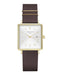 Montre Rosefield THE BOXY White Aubergine Gold Q030 - PRECIOVS