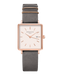 Montre Rosefield THE BOXY Blanc Gris éléphant Or Rose QWGR-Q12 - PRECIOVS