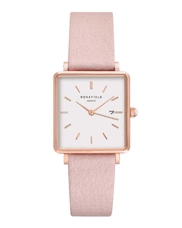 Montre Rosefield THE BOXY Blanc Rose Or Rose QWPR-Q11 - PRECIOVS