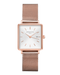 Montre Rosefield THE BOXY Blanc Sunray Or Rose QWSR-Q01 - PRECIOVS