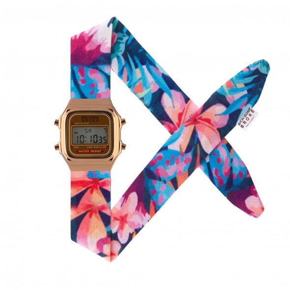 Montre RICH GONE BROKE Rose Gold Digital Acid Flowers - PRECIOVS