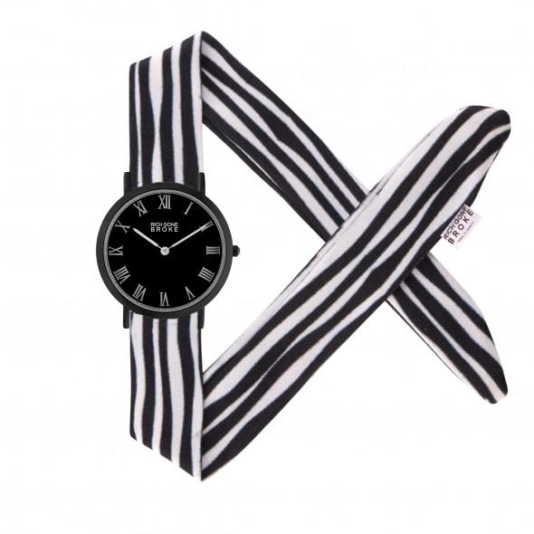 Montre RICH GONE BROKE Black Silver Marcel Sailor Stripes - PRECIOVS