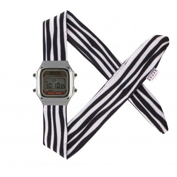 Montre RICH GONE BROKE Silver Digital Sailor Stripes - PRECIOVS