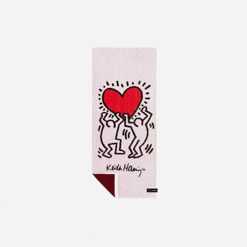 Serviette de sport Slowtide x Keith Haring Rise Up en coton durable - PRECIOVS