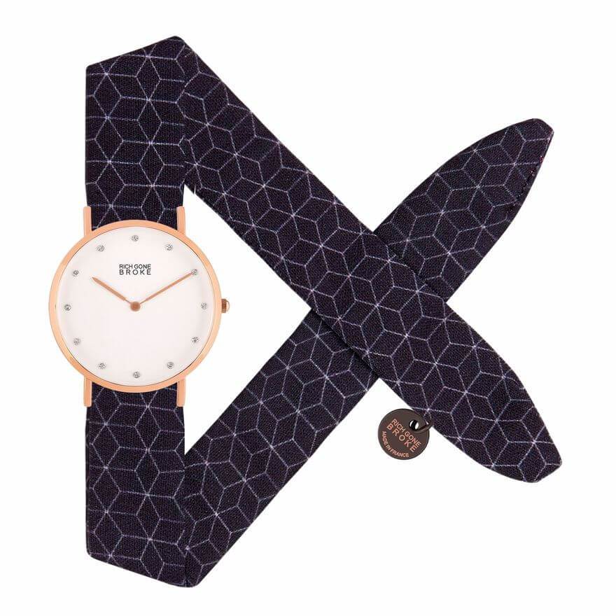 Montre RICH GONE BROKE Rose Gold Marcel Diamond Dark Graphic - PRECIOVS