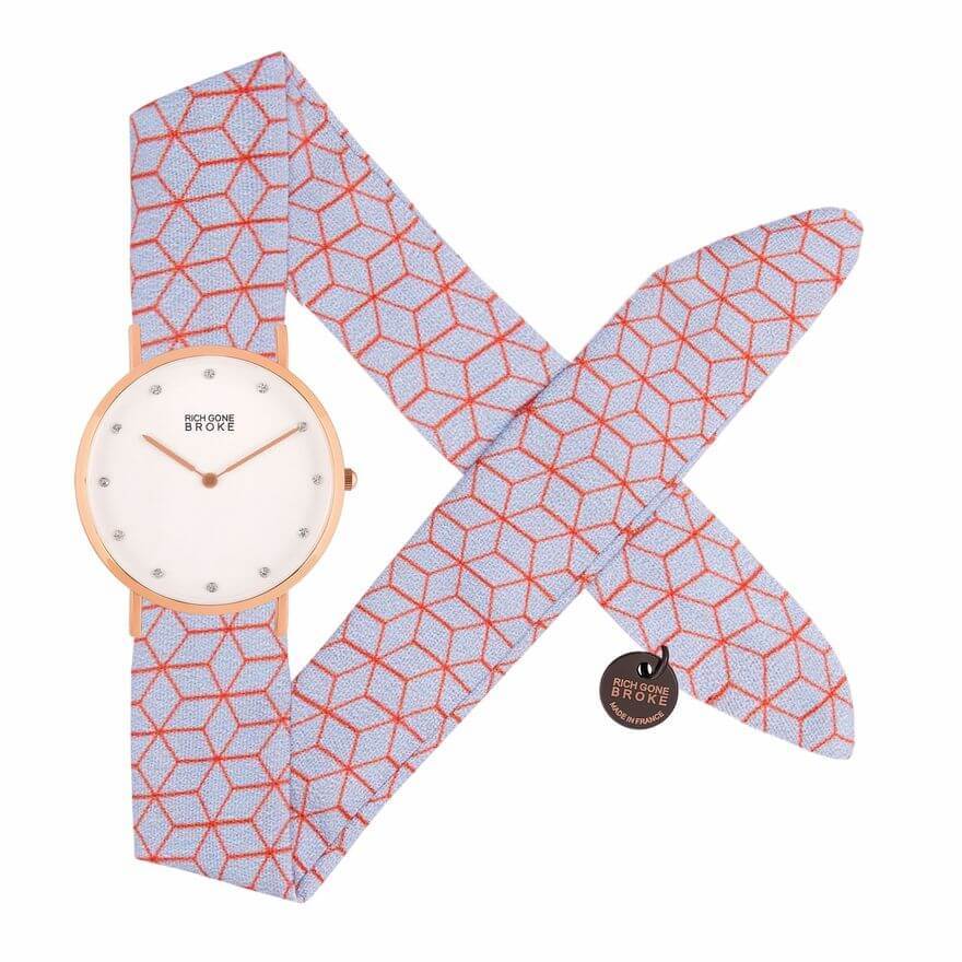 Montre RICH GONE BROKE Rose Gold Marcel Diamond Pastel Graphic - PRECIOVS