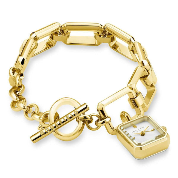 Montre Rosefield The Octagon Charm Chain Blanc Or O52 - PRECIOVS