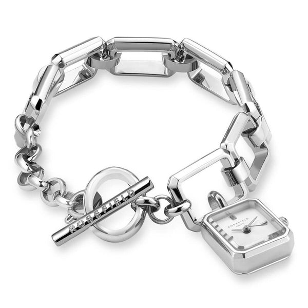 Montre Rosefield The Octagon Charm Chain Blanc Argent O53 - PRECIOVS