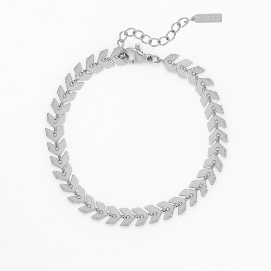 Bracelet Oozoo Jewellery argent avec chaîne motif V SB-1006 - PRECIOVS