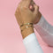 Bracelet Oozoo Jewellery or avec chaîne motif V SB-1007 - PRECIOVS