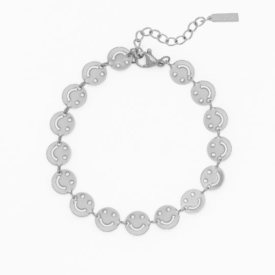 Bracelet Oozoo Jewellery argent avec smileys SB-1009 - PRECIOVS