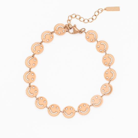 Bracelet Oozoo Jewellery or rose avec smileys SB-1011 - PRECIOVS