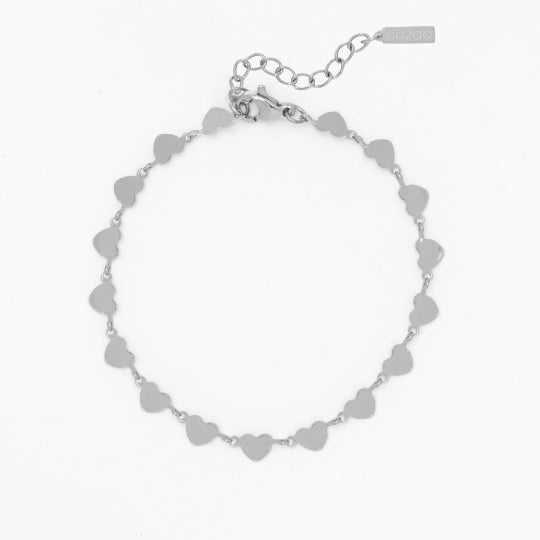 Bracelet Oozoo Jewellery argent avec coeurs SB-1012 - PRECIOVS