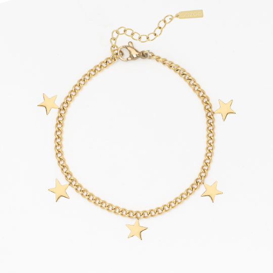 Bracelet Oozoo Jewellery or avec étoiles SB-1016 - PRECIOVS