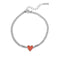 Bracelet Oozoo Jewellery argent avec charm coeur rouge SB-1018 - PRECIOVS