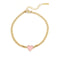 Bracelet Oozoo Jewellery or avec charm coeur rose SB-1019 - PRECIOVS
